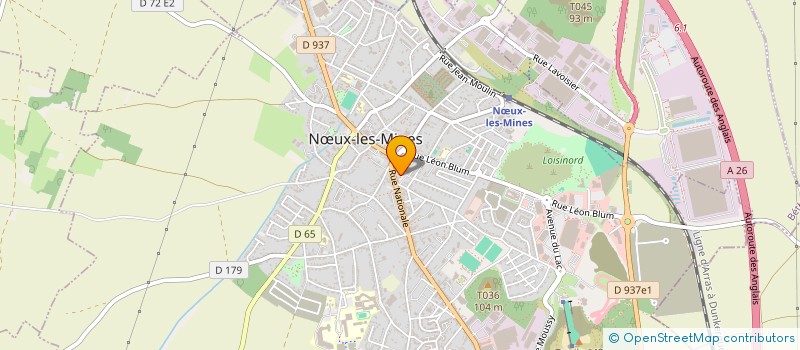 localisation de l'entreprise MONSIEUR MARC DUEZ  NOEUX LES MINES