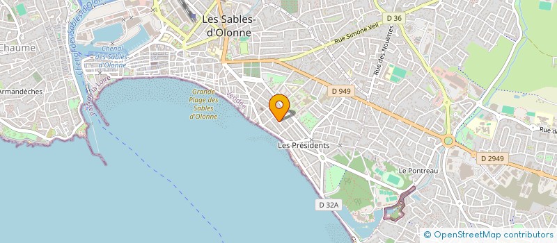 localisation de l'entreprise MONSIEUR MARC DUFFAU à LES SABLES D'OLONNE