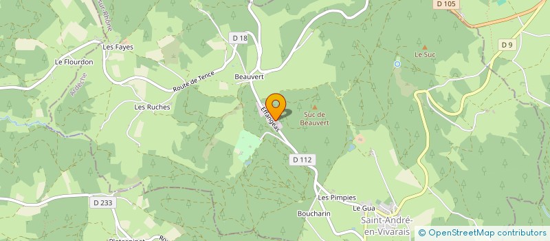 localisation de l'entreprise MONSIEUR MARC DUMONT  SAINT-ANDRE-EN-VIVARAIS