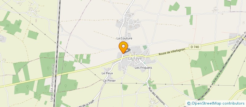 localisation de l'entreprise MONSIEUR MARC DUPONT à LA FAYE