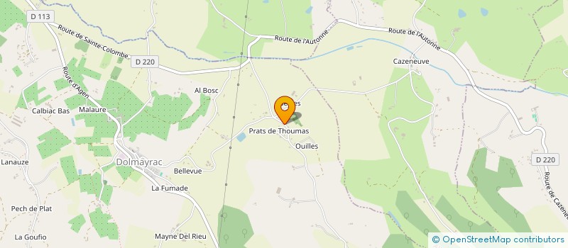 localisation de l'entreprise MONSIEUR MARC EVAIN  DOLMAYRAC