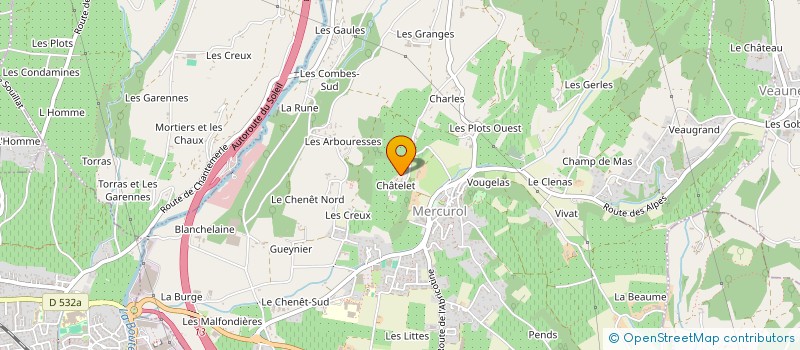 localisation de l'entreprise MONSIEUR MARC FULACHIER  MERCUROL-VEAUNES