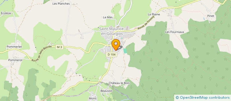 localisation de l'entreprise MONSIEUR MARC GARDETTE à SAINT-MAURICE-EN-GOURGOIS