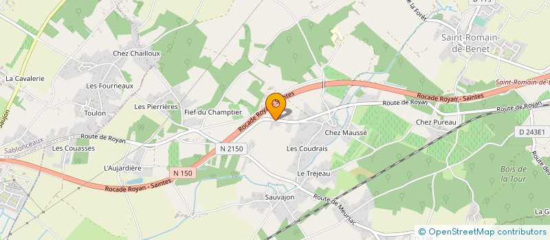 localisation de l'entreprise MONSIEUR MARC GERBAULT à SAINT-ROMAIN-DE-BENET