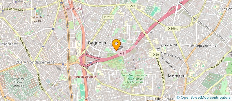 localisation de l'entreprise MONSIEUR MARC GOGUELY à BAGNOLET
