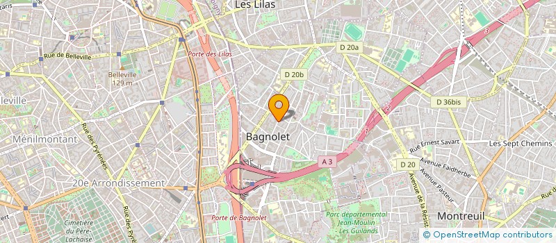 localisation de l'entreprise MONSIEUR MARC GRANDJEAN à BAGNOLET
