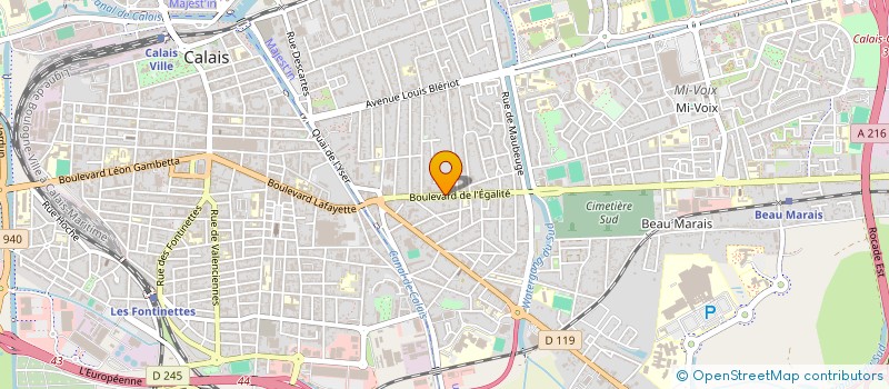 localisation de l'entreprise MONSIEUR MARC HOCHART  CALAIS