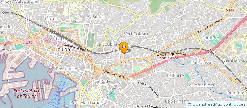 localisation de l'entreprise MONSIEUR MARC ISNARD  TOULON