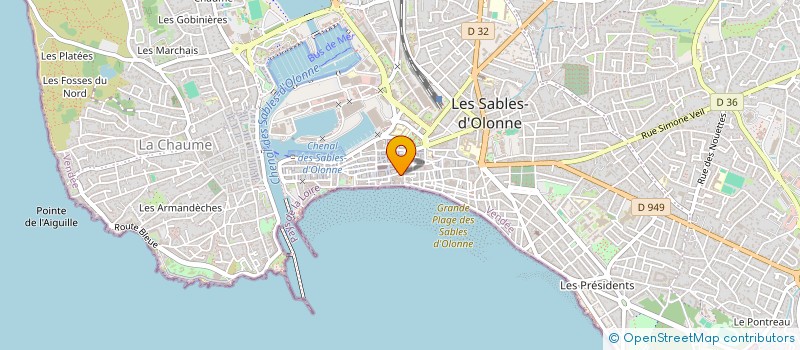 localisation de l'entreprise MONSIEUR MARC JACOBS à LES SABLES D'OLONNE