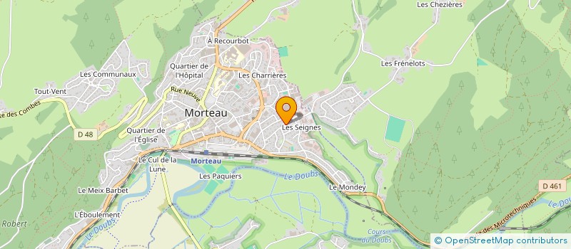 localisation de l'entreprise MONSIEUR MARC JACQUET PIERROULET à MORTEAU