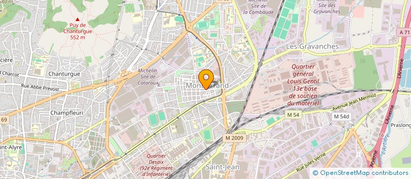 localisation de l'entreprise MONSIEUR MARC JAFFEUX  CLERMONT-FERRAND