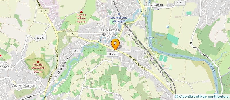 localisation de l'entreprise MONSIEUR MARC JAFFUER  LES MARTRES-DE-VEYRE