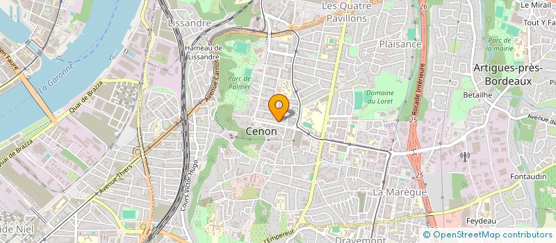 localisation de l'entreprise MONSIEUR MARC JASSIN  CENON