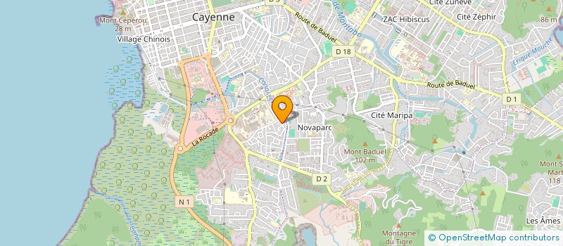 localisation de l'entreprise MONSIEUR MARC JEAN  CAYENNE