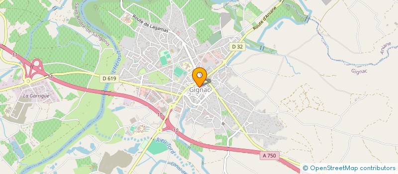 localisation de l'entreprise MONSIEUR MARC JEAN PIERRE PEYRET  GIGNAC