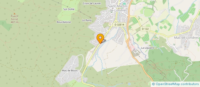 localisation de l'entreprise MONSIEUR MARC JULIEN  MAS-DE-LONDRES