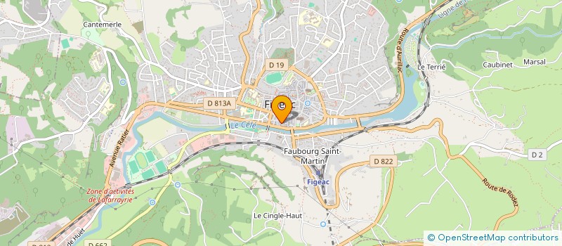 localisation de l'entreprise MONSIEUR MARC LABARTHE  FIGEAC