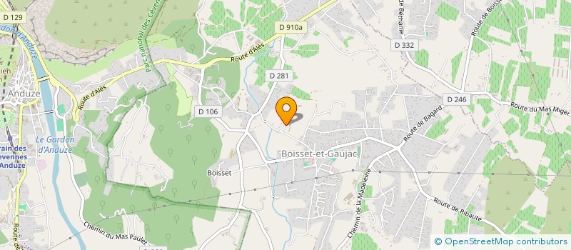 localisation de l'entreprise MONSIEUR MARC LACOMBE  BOISSET-ET-GAUJAC