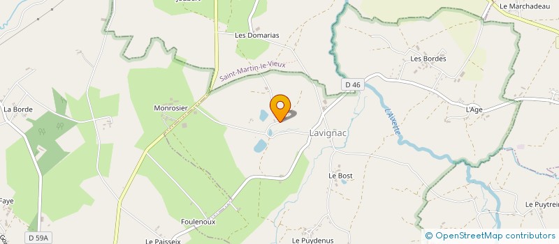 localisation de l'entreprise MONSIEUR MARC LAJUGIE à LAVIGNAC