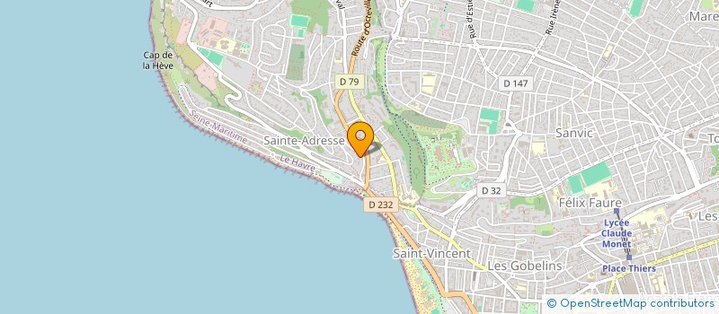 localisation de l'entreprise MONSIEUR MARC LAURENCE  SAINTE-ADRESSE