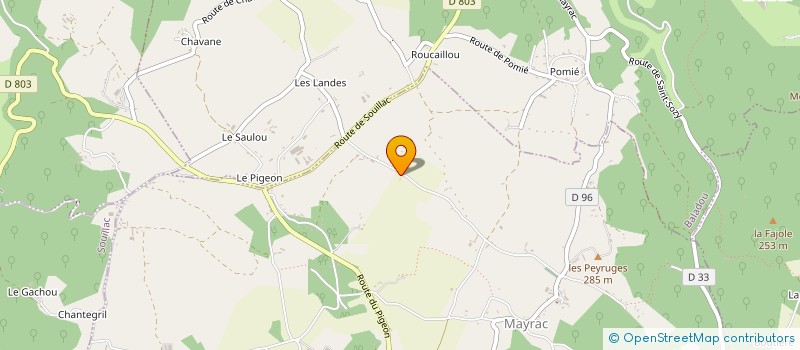 localisation de l'entreprise MONSIEUR MARC LAVERGNE  LACHAPELLE-AUZAC