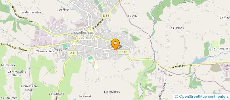 localisation de l'entreprise MONSIEUR MARC LE CROLLER  CHAZELLES-SUR-LYON