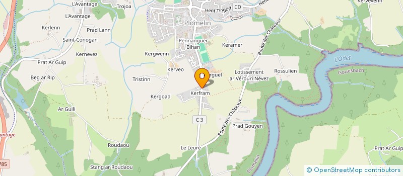 localisation de l'entreprise MONSIEUR MARC LE MOING  PLOMELIN