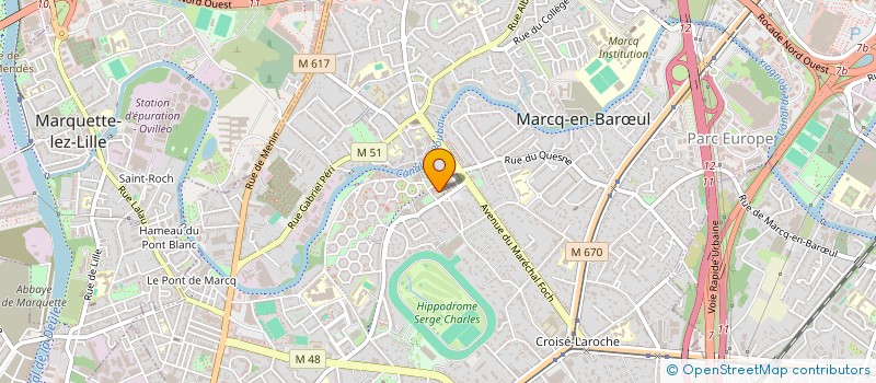 localisation de l'entreprise MONSIEUR MARC LEFEBVRE à MARCQ-EN-BARŒUL