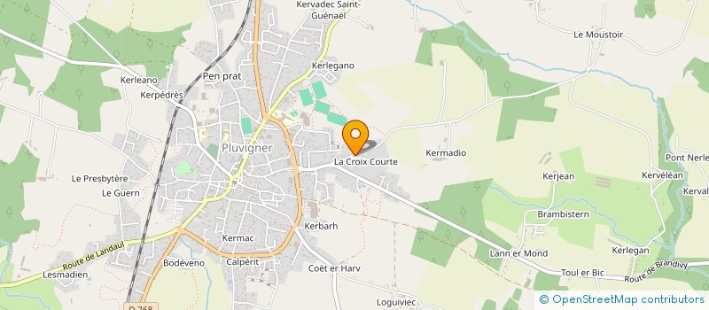 localisation de l'entreprise MONSIEUR MARC LEFORESTIER  PLUVIGNER