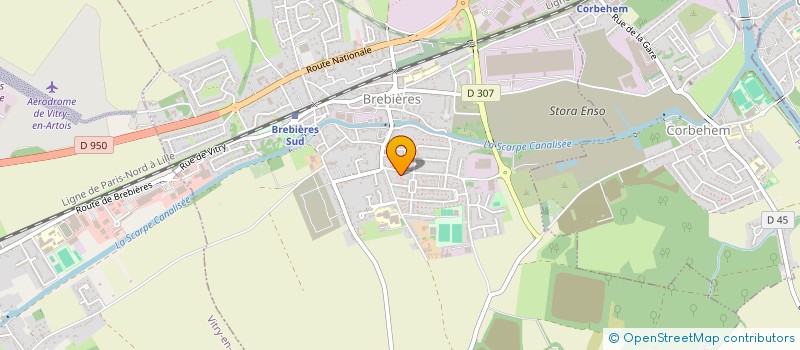 localisation de l'entreprise MONSIEUR MARC LEGROS  BREBIERES