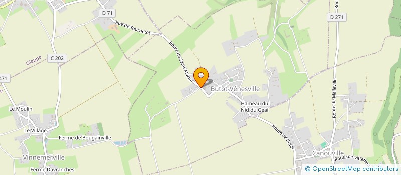 localisation de l'entreprise MONSIEUR MARC LEPICARD  BUTOT-VENESVILLE