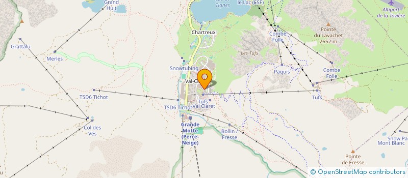 localisation de l'entreprise MONSIEUR MARC LETHUILLIER  TIGNES