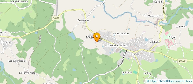 localisation de l'entreprise MONSIEUR MARC MALTETE  CUSSAC