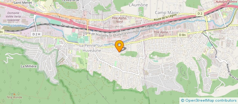 localisation de l'entreprise MONSIEUR MARC MASSOL  LA PENNE-SUR-HUVEAUNE