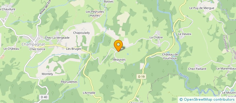 localisation de l'entreprise MONSIEUR MARC MATEO à CHAMPAGNAT