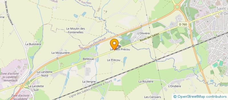 localisation de l'entreprise MONSIEUR MARC NANQUETTE  AUBIGNY-LES CLOUZEAUX