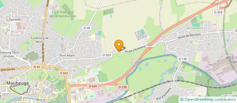 localisation de l'entreprise MONSIEUR MARC NSAMPOLU-BIYOMBO  MAUBEUGE