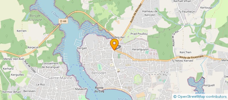 localisation de l'entreprise MONSIEUR MARC OUARNE  BENODET