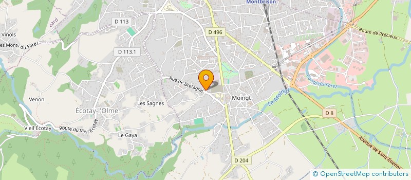 localisation de l'entreprise MONSIEUR MARC PAGNIER  MONTBRISON