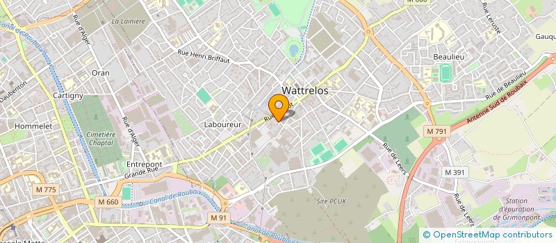 localisation de l'entreprise MONSIEUR MARC PATON  WATTRELOS