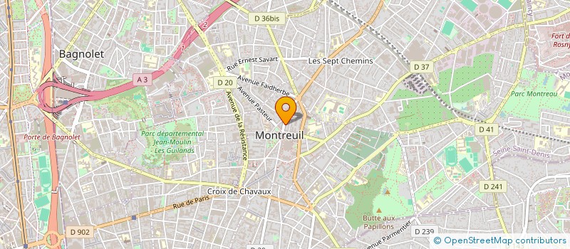 localisation de l'entreprise MONSIEUR MARC PAUL MARIE DE LA MORINERIE à MONTREUIL