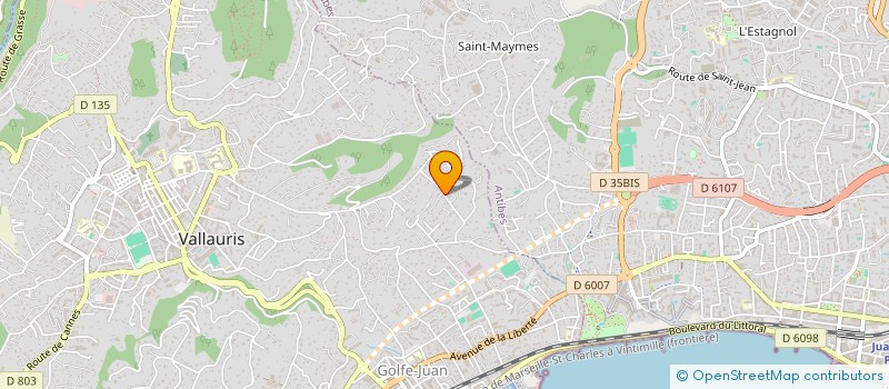 localisation de l'entreprise MONSIEUR MARC PELLEGRINO  VALLAURIS