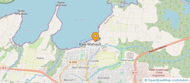 localisation de l'entreprise MONSIEUR MARC PETIT-LE-BRUN  BAIE-MAHAULT