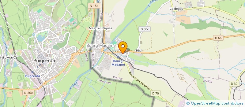 localisation de l'entreprise MONSIEUR MARC PINATELL MESTRE  BOURG-MADAME