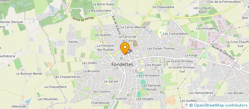 localisation de l'entreprise MONSIEUR MARC PONTETTE  FONDETTES