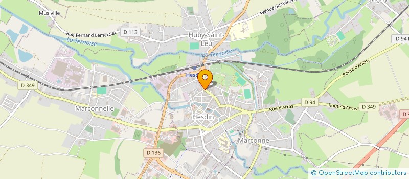 localisation de l'entreprise MONSIEUR MARC PORQUET à HESDIN