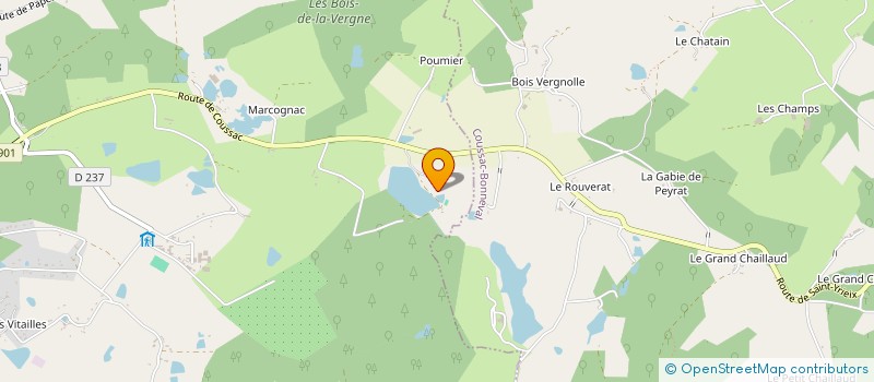 localisation de l'entreprise MONSIEUR MARC POUCHAIN à COUSSAC-BONNEVAL