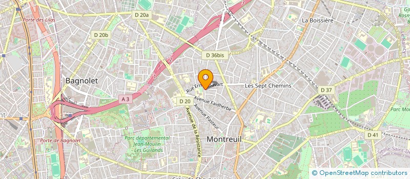 localisation de l'entreprise MONSIEUR MARC PROFICHET à MONTREUIL