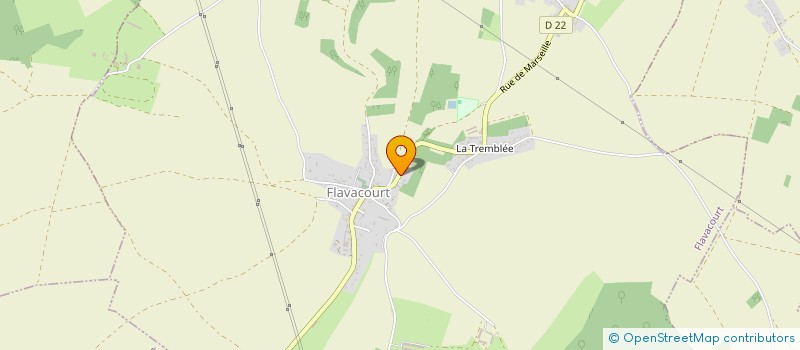 localisation de l'entreprise MONSIEUR MARC RAOULT  FLAVACOURT