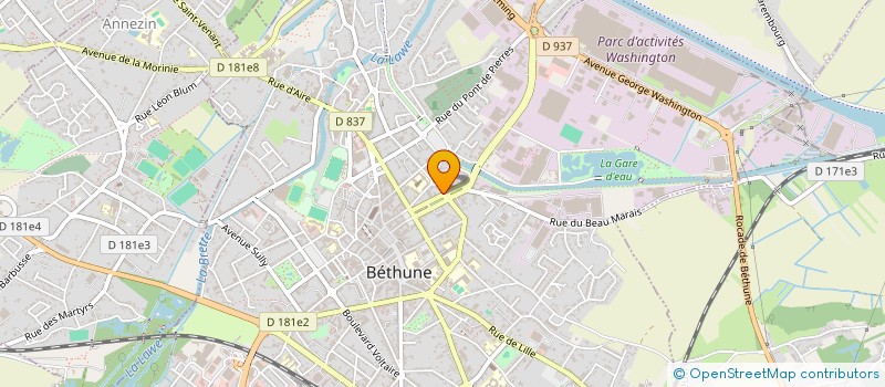localisation de l'entreprise MONSIEUR MARC ROBINE à BETHUNE